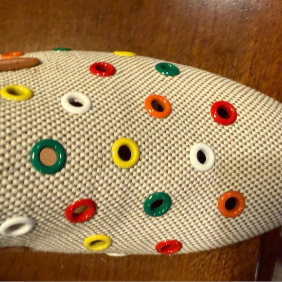 NWOT Jon Josef Tan Flat Loafers w/ multicolor Grommets Size 9.5 MSRP $225 - Picture 9 of 13